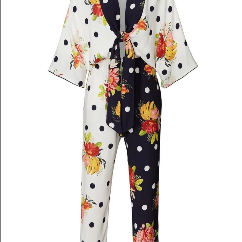 FARM Rio Nanaju Floral and Polka Dot Jumpsuit